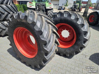 Roues, Pneus, Jantes, Barillets Jumelage Trelleborg 710/60R42 en 600/60R30