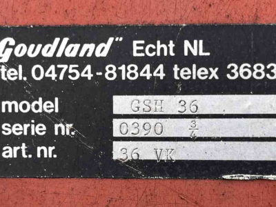 Déchaumeur à disques Goudland GSH 36 Schijveneg grondbewerking.