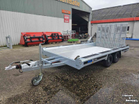Semi-remorque surbaissé  Hulco TERRAX Machinetransporter 3500 kg 394x180 Go Getter uitvoering