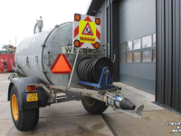 Tonneau de lisier Welgro 3500 liter vacuumtank waterwagen mesttank giertank slanghaspel