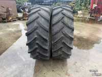 Roues, Pneus, Jantes, Barillets Jumelage BKT Agrimax RT765 580/70R38 en 420/70R28