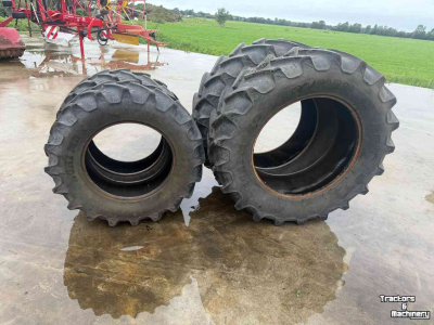 Roues, Pneus, Jantes, Barillets Jumelage BKT Agrimax RT765 580/70R38 en 420/70R28