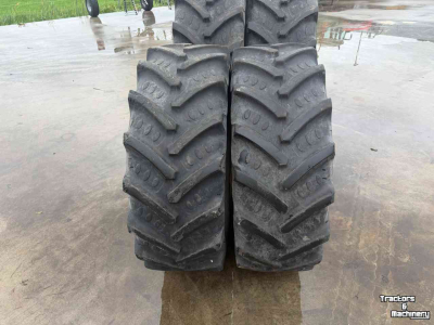 Roues, Pneus, Jantes, Barillets Jumelage BKT Agrimax RT765 580/70R38 en 420/70R28