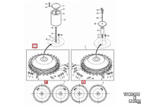 Maisbec Kemper Toevoer Trommels parts nr:87655267/87655268