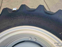 Roues, Pneus, Jantes, Barillets Jumelage BKT 460/85R38 en 380/85R28 BKT Agrimax