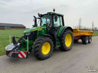 Tracteur John Deere 6120M Tractor 130 Pk + Gronddumper Tandemasser