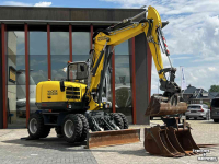 Pelles sur pneus Wacker Neuson EW 100 Airco Powertilt 3 Bakken Palletvork  Steunpoten