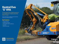 Bras avec tondeuse à fléaux Bomford Kestrel EVO S 5.0 VFA + ProTrim 1,2 klepelmaaier