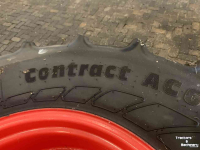 Roues, Pneus, Jantes, Barillets Jumelage Continental 540/65R28 op Fendt velg