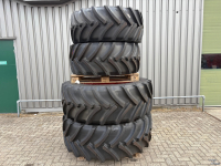 Roues, Pneus, Jantes, Barillets Jumelage Mitas 540/65R24 + 600/65R38