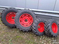 Roues, Pneus, Jantes, Barillets Jumelage  480/65R28 Mitas + 340/65R18 Michelin