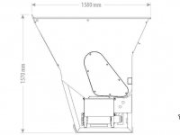 Épandeur de sciure pour des logettes Qmac Instrooibak Universeelstrooier Zaagselstrooier Allestrooier